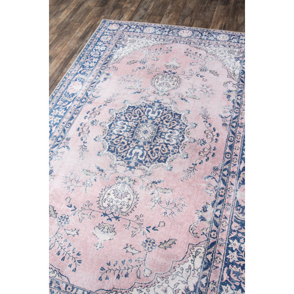 Charlton Home® Neptune Power Loom Pink/Blue Rug & Reviews Wayfair